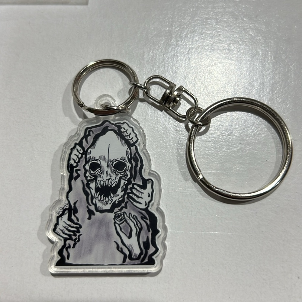 Skeleton face double sided keychain - Picture 4 of 4